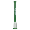 MAV Glass 5" Forest Green Showerhead Slitted Downstem for Bongs, Front View on White Background