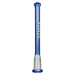 MAV Glass 5" Ink Blue Showerhead Slitted Downstem for Bongs, Glass on Glass Joint, Front View