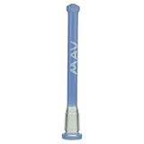 MAV Glass 5" Lavender Showerhead Slitted Downstem for Bongs, Front View on White Background