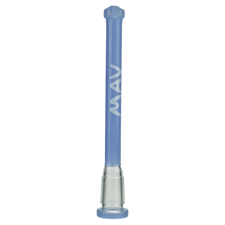MAV Glass 5" Lavender Showerhead Slitted Downstem for Bongs, Front View on White Background