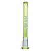 MAV Glass 5" Showerhead Slitted Downstem in Ooze Green for Bongs, Front View