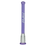 MAV Glass 5" Showerhead Slitted Downstem in Purple for Bongs, Front View