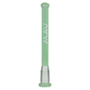 MAV Glass 5" Showerhead Slitted Downstem in Seafoam, Glass on Glass Joint, Front View