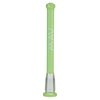 MAV Glass 5" Showerhead Slitted Downstem in Slime Green for Bongs, Front View