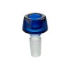 MAV Glass 7 Hole Pro Bowl in Blue, 14mm joint size, perfect for bongs, front view on white background