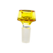 MAV Glass 7 Hole Pro Bowl in Gold, 14mm joint size for bongs, front view on white background