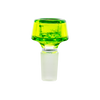 MAV Glass 7 Hole Pro Bowl in vibrant green, 14mm joint size, front view on a white background