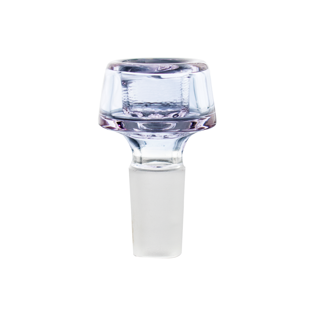 MAV Glass 7 Hole Pro Bowl in Purple, 14mm joint size, front view on white background