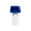 MAV Glass 7 Hole Pro Bowl in Blue, 19mm joint size, front view on white background
