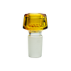 MAV Glass 7 Hole Pro Bowl in Gold, 19mm joint size, front view on seamless white background