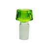 MAV Glass 7 Hole Pro Bowl in vibrant green, 19mm joint size, perfect for bongs, front view on white