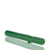 MAV Glass 7" Forest Green Steamroller Hand Pipe - Clear View on White Background