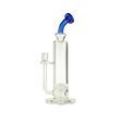 MAV Glass Arcata Honeyball Bent Neck Bong in Blue with Glass on Glass Joint, 12" Tall