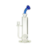 MAV Glass Arcata Honeyball Bent Neck Bong in Blue with Glass on Glass Joint, 12" Tall