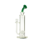 MAV Glass Arcata Honeyball Bent Neck Bong in Forest Design with 14mm Joint, Front View