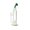 MAV Glass Arcata Honeyball Bent Neck Bong in Forest Design with 14mm Joint, Front View