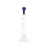 MAV Glass Arcata Honeyball Bent Neck Bong in Purple with Glass on Glass Joint - Front View