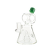 MAV Glass Barrel Top Pyramid UFO Dab Rig with Showerhead Percolator and Forest Green Accents