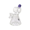 MAV Glass Barrel Top Pyramid UFO Dab Rig with Showerhead Percolator in Purple - Front View