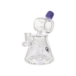 MAV Glass Barrel Top Pyramid UFO Dab Rig with Showerhead Percolator in Purple - Front View