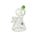 MAV Glass Barrel Top Pyramid UFO Dab Rig with Showerhead Percolator in Slime Variant - Front View