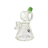MAV Glass Barrel Top Pyramid UFO Dab Rig with Showerhead Percolator in Slime Variant - Front View