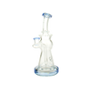 MAV Glass Beam Puck Perc Bent Neck Rig in Blue - Front View on Seamless White Background