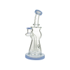 MAV Glass Beam Puck Perc Bent Neck Rig in Lavender, 10" Tall, 14mm Joint, Front View