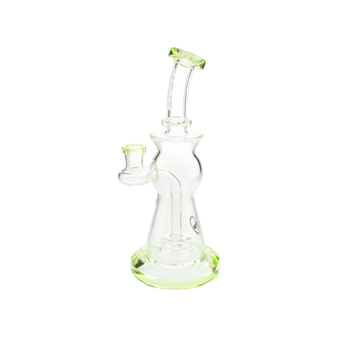 MAV Glass Beam Puck Perc Bent Neck Rig – DankGeek