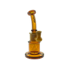 MAV Glass Birthday Cake Dab Rig in Gold Variant, 8" Compact Beaker Design with 14mm Joint
