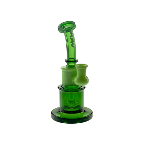 MAV Glass Birthday Cake Dab Rig in Green, Compact 8" Beaker Design with 14mm Joint