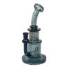 MAV Glass Birthday Cake Reversal Wig Wag Topping Dab Rig in Black, Angled Side View