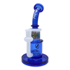 MAV Glass Birthday Cake Reversal Wig Wag Topping Dab Rig in Blue - Front View