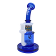 MAV Glass Birthday Cake Reversal Wig Wag Topping Dab Rig in Blue - Front View