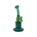 MAV Glass Birthday Cake Dab Rig in Teal, Compact 8" Beaker Design with 14mm Joint, Front View