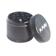 MAV Glass Black 4-Piece Aluminum Grinder for Concentrates, 2" x 1.8", Front View