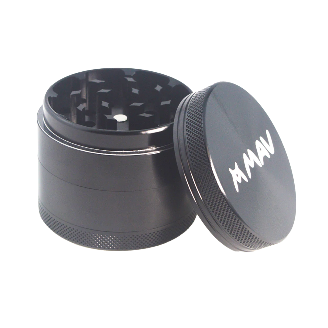 MAV Glass Black 4-Piece Grinder | Grinders