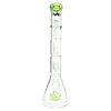 MAV Glass 18" Double Slitted Puck to UFO Beaker Bong with Showerhead Percolator