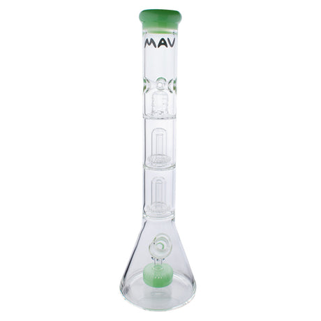MAV Glass 18" Double Slitted Puck to UFO Beaker in Sea Foam - Front View