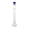 MAV Glass Double UFO Straight Bong in Purple with Showerhead Percolators Front View