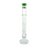 MAV Glass Double UFO Straight Bong in Sea Foam with Showerhead Percolators, 18" Height, Front View