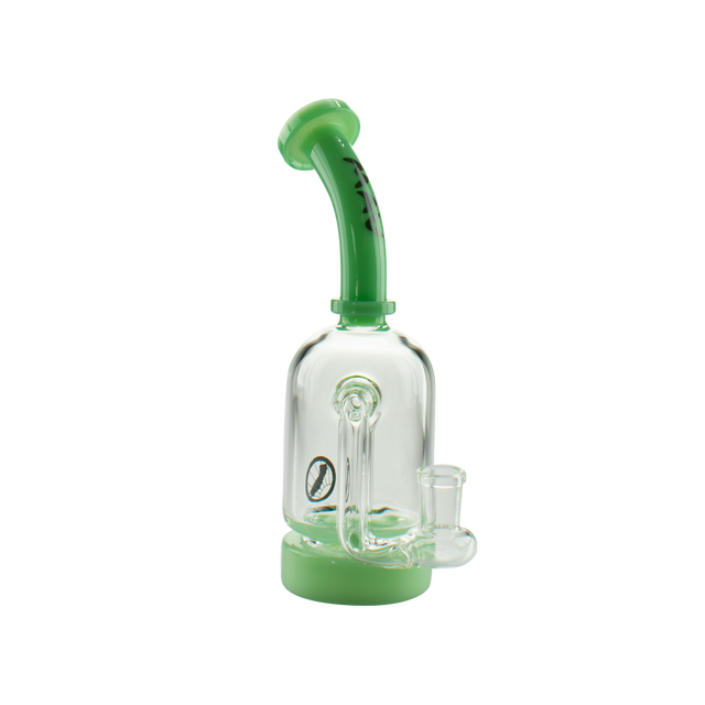 MAV Glass Dropdown Can Rig in Seafoam, 8.5" Tall Beaker Design with Glass on Glass Joint