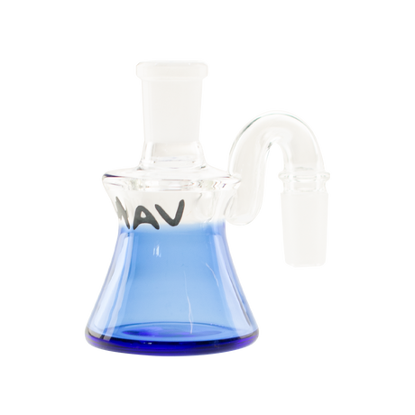 MAV Glass Dry Ash Catcher in Ink Blue, 14mm 90° angle, perfect for keeping bongs clean - Side View