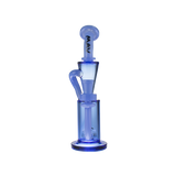 MAV Glass Echo Park Rig in Blue Lavender, 9.5" Beaker Recycler, 14mm Glass Joint - Front View