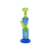 MAV Glass Echo Park Rig in Blue Ooze - 9.5" Recycler Dab Rig with Glass on Glass Joint