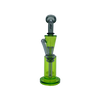 MAV Glass Echo Park Rig in Ooze Black, 9.5" tall beaker design with recycler, front view on white background