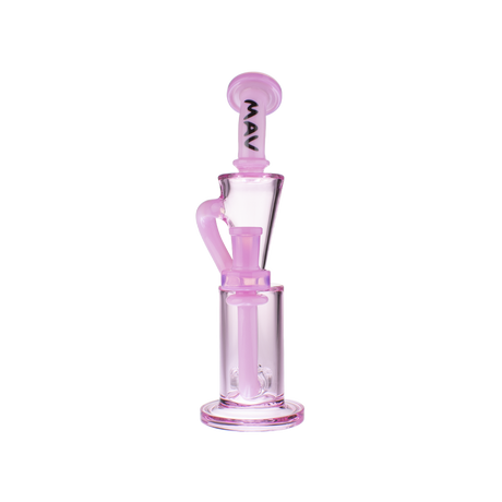 MAV Glass Echo Park Rig in Pink - 9.5" Recycler Dab Rig with Beaker Base and Glass on Glass Joint