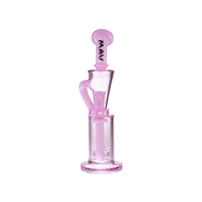 MAV Glass Echo Park Rig in Pink - 9.5" Recycler Dab Rig with Beaker Base and Glass on Glass Joint