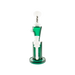 MAV Glass Echo Park Rig in Teal, 9.5" Beaker Recycler Dab Rig with Glass on Glass Joint, Front View