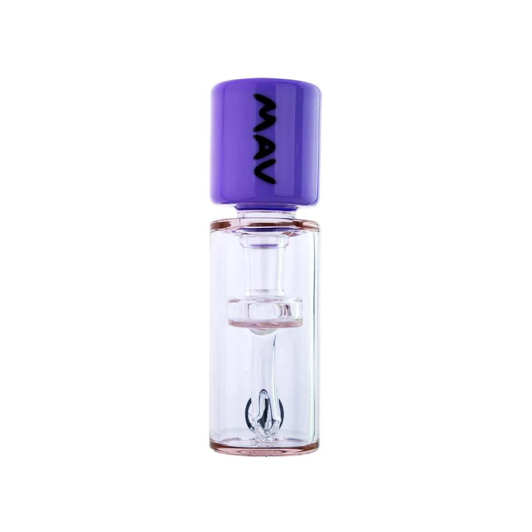 MAV Glass Full Color 2 Tone Purple Spraycan Rig with Hole Diffuser, Front View